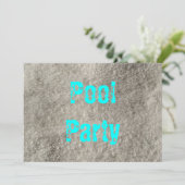 Invitation Réception au bord de la piscine (Debout devant)