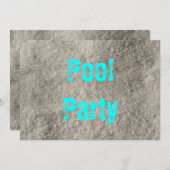 Invitation Réception au bord de la piscine (Devant / Derrière)