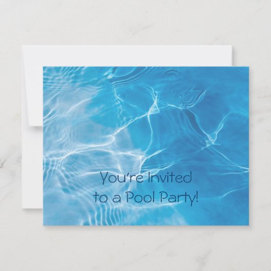 Invitation Réception au bord de la piscine (Devant)