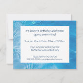 Invitation Réception au bord de la piscine (Dos)