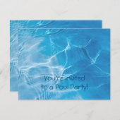 Invitation Réception au bord de la piscine (Devant / Derrière)