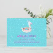 Invitation Réception au bord de la piscine d'anniversaire de (Debout devant)