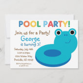 Invitation Réception au bord de la piscine de natation - (Devant)