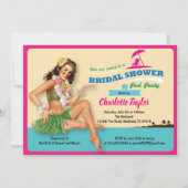 Invitation Réception au bord de la piscine nuptiale tropicale (Devant)