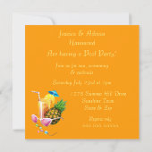 Invitation Réception au bord de la piscine tropicale de (Dos)