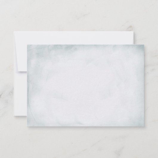 Invitation Réception aux roses blanches et bleues scintillant (Dos)