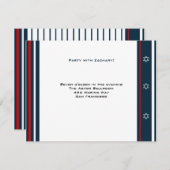 Invitation Réception Bar De Baseball Mitzvah (Devant / Derrière)