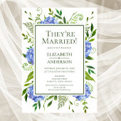 Invitation Réception Blue Hydrangeas