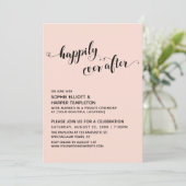 Invitation Réception Blush de Scénario Cœurs Pour Toujours (Debout devant)