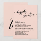 Invitation Réception Blush de Scénario Cœurs Pour Toujours (Devant / Derrière)