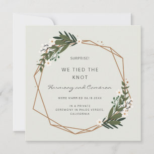 Invitation Réception Boho Géométrique Or uniquement