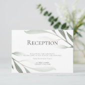 Invitation Réception | Branche de olivier Vert Sauge Aquarell (Debout devant)