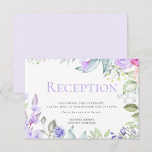 Invitation Réception Cadre floral de lilas rose de printemp