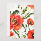 Invitation Réception Célébration avec Nous Coquelicots Confet (Dos)