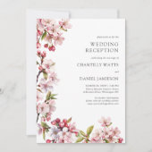 Invitation Réception Cherry Blossom Uniquement Mariage Printe (Devant)