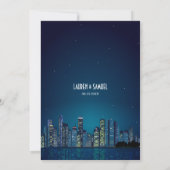 Invitation Réception City Skyline uniquement (Dos)