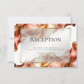 Invitation RÉCEPTION | Couleurs d'automne à l'aquarelle abstr (Devant)