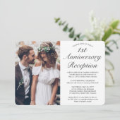 Invitation Réception d'anniversaire de mariage de 2 ans avec (Debout devant)