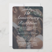 Invitation Réception d'anniversaire de mariage photo blanc to (Devant)