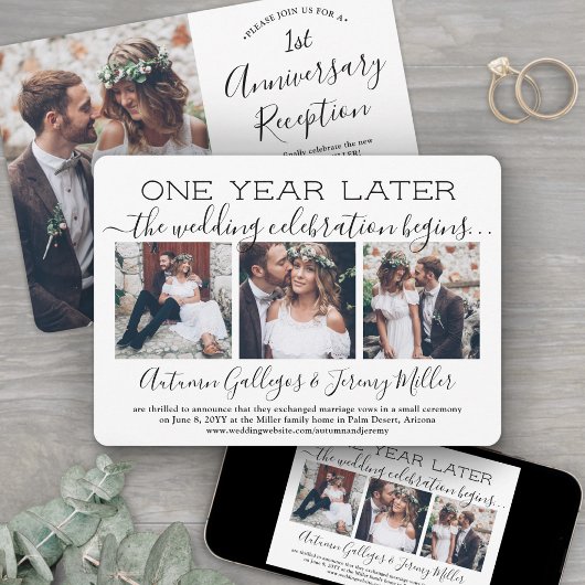 Invitation Réception d'anniversaire d'un an 4 Photos de maria