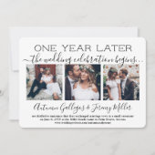 Invitation Réception d'anniversaire d'un an 4 Photos Mariage (Devant)