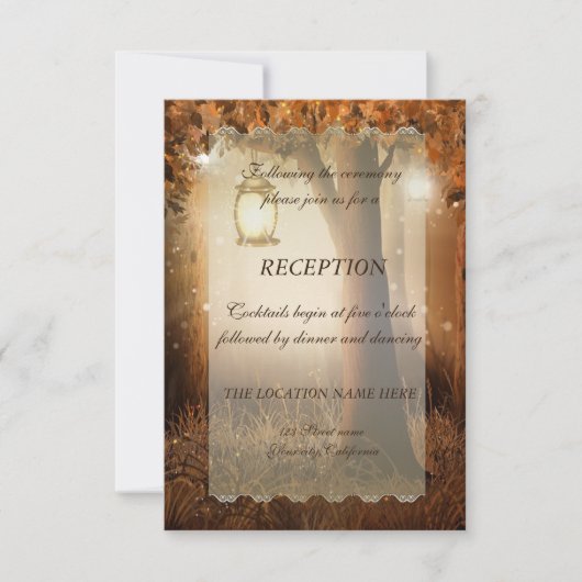 Invitation Réception d'arbre rustique vintage (Devant)