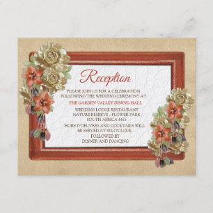 Invitation Réception d'art en cuir et daim