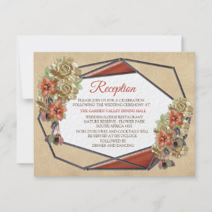 Invitation Réception d'art en cuir et daim