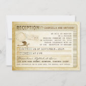 Invitation réception de billet vintage (Devant)