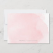 Invitation Réception de calligraphie vintage élégante en rose (Dos)