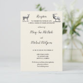 Invitation Réception de conception de cerfs en bois rustique (Debout devant)