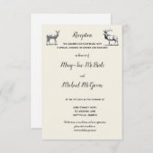 Invitation Réception de conception de cerfs en bois rustique (Devant / Derrière)