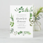 Invitation Réception de demoiselles d'honneur en forêt verdoy (Debout devant)