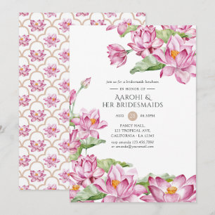 Invitation Réception de demoiselles d'honneur indiennes Fleur