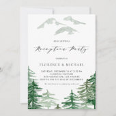 Invitation Réception de fête dans une forêt boisée à l'aquare (Devant)