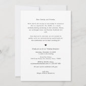 Invitation Réception de fête Elopement Happily Ever After uni (Dos)