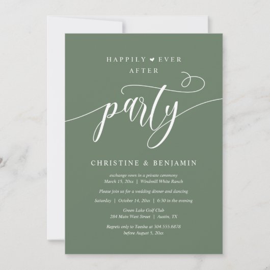 Invitation Réception de fête moderne Boho pour un bonheur éte (Devant)