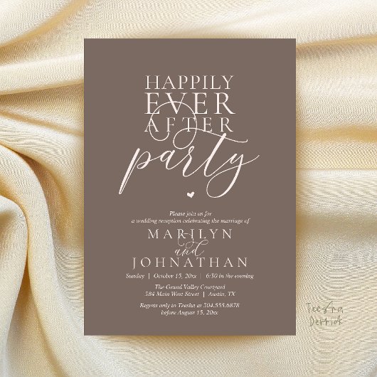 Invitation Réception de fête moderne minimale pour un heureux