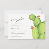 INVITATION RÉCEPTION DE FLEURS CACTUS DE DÉSERT DE COULEUR D' (Devant)