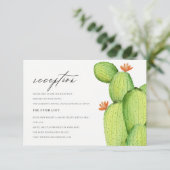 INVITATION RÉCEPTION DE FLEURS CACTUS DE DÉSERT DE COULEUR D' (Debout devant)