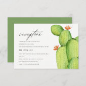 INVITATION RÉCEPTION DE FLEURS CACTUS DE DÉSERT DE COULEUR D' (Devant / Derrière)