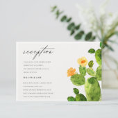 INVITATION RÉCEPTION DE FLEURS CACTUS DE DÉSERT DE COULEUR D' (Debout devant)