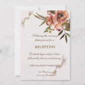 Invitation Réception de fleurs d'automne à l'aquarelle (Devant)