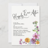 Invitation Réception de fleurs sauvages à l'aquarelle pour to (Devant)