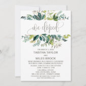 Invitation Réception de fuite amoureuse dans le feuillage (Devant)