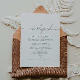 Invitation Réception de fuite amoureuse élégante