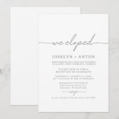 Invitation Réception de fuite amoureuse élégante (Devant / Derrière)