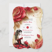 Invitation Réception de la cérémonie de tenue de la Quinceane (Devant)