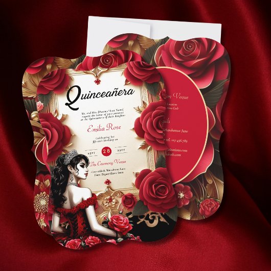 Invitation Réception de la cérémonie de tenue de la Quinceane