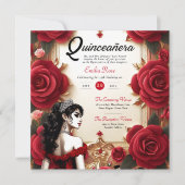Invitation Réception de la cérémonie de tenue de la Quinceane (Devant)